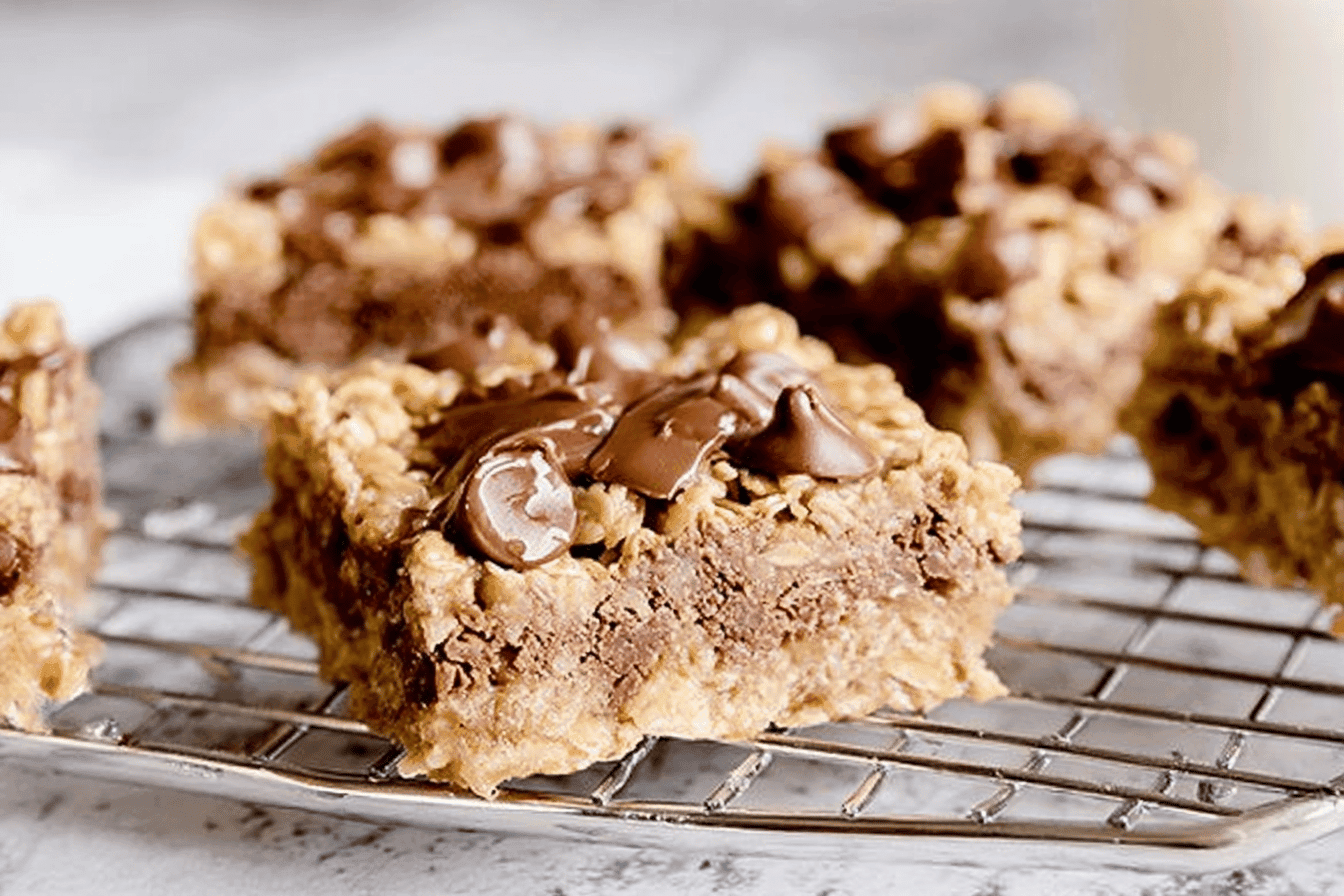 Delicious Chocolate Peanut Butter Oatmeal Bars