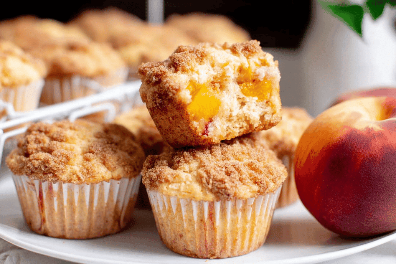 Delicious Homemade Peach Muffins Recipe