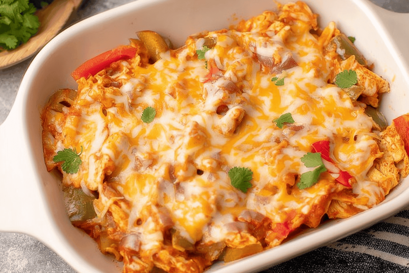 Easy Chicken Fajita Casserole Recipe