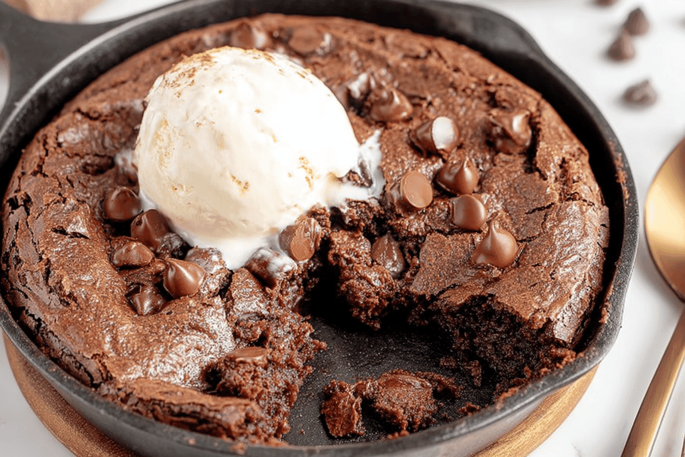 Easy Skillet Brownie Recipe in Minutes