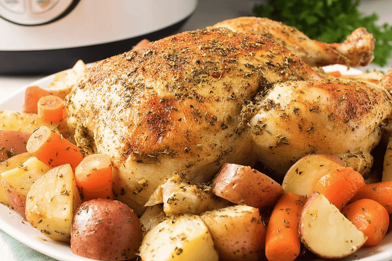 Easy Slow Cooker Whole Chicken Recipe