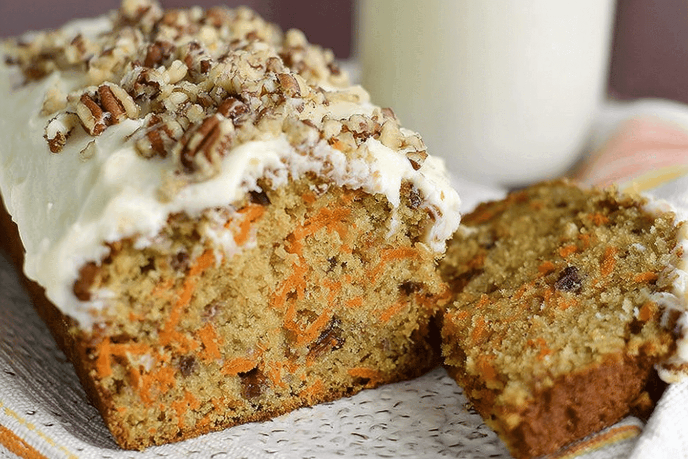 Frosted Carrot Cake Loaf Recipe Delight