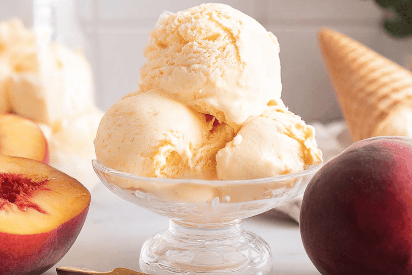 Homemade Peach Ice Cream Recipe