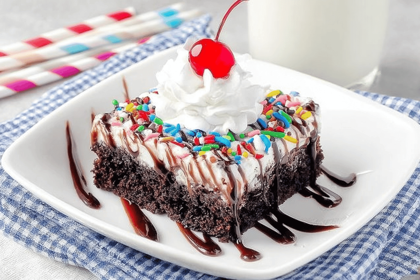 Indulgent Hot Fudge Poke Cake Recipe