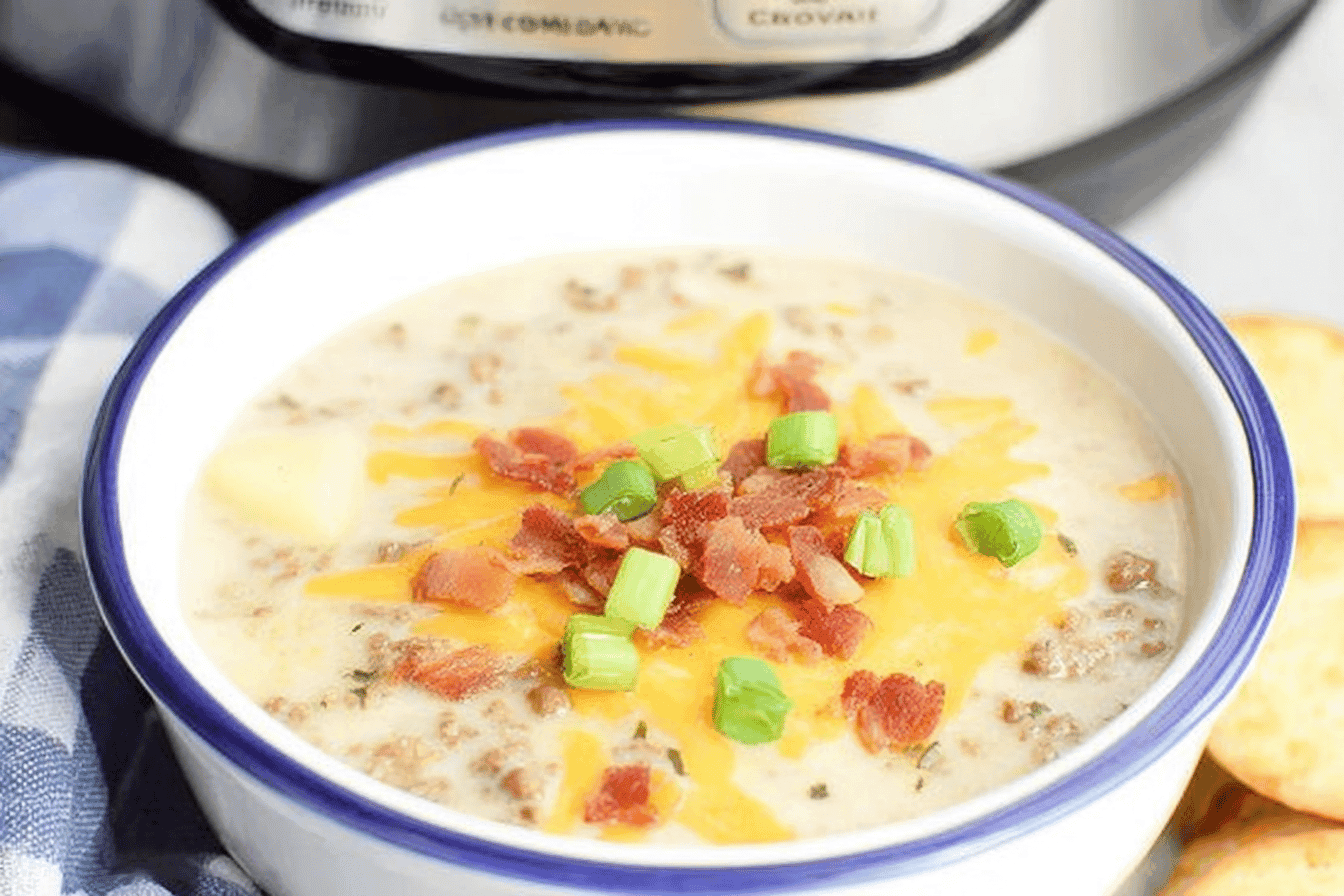 Instant Pot Cheeseburger Soup Recipe