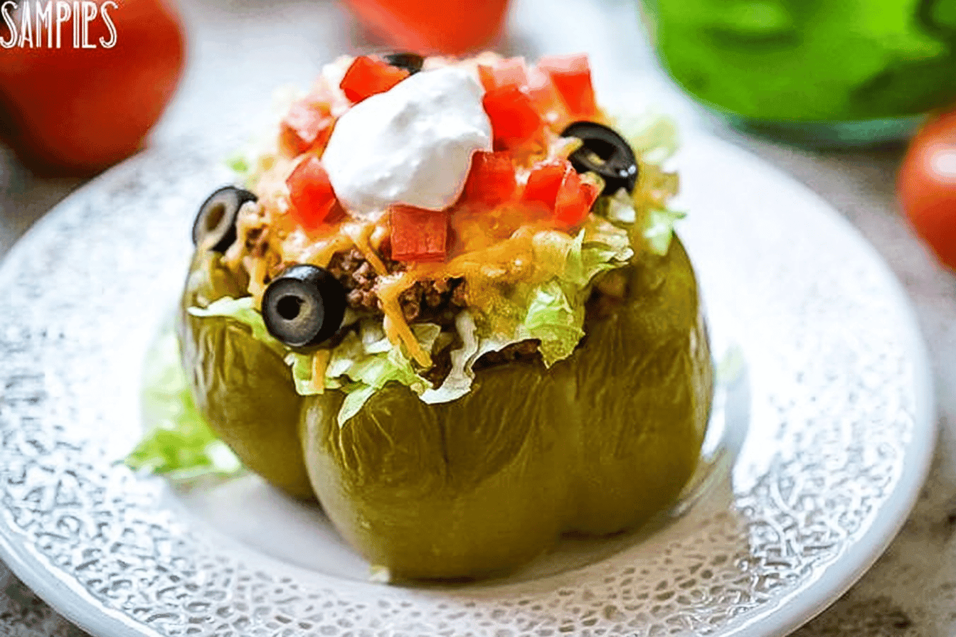 Low-Carb Instant Pot Taco-Stuffed Peppers