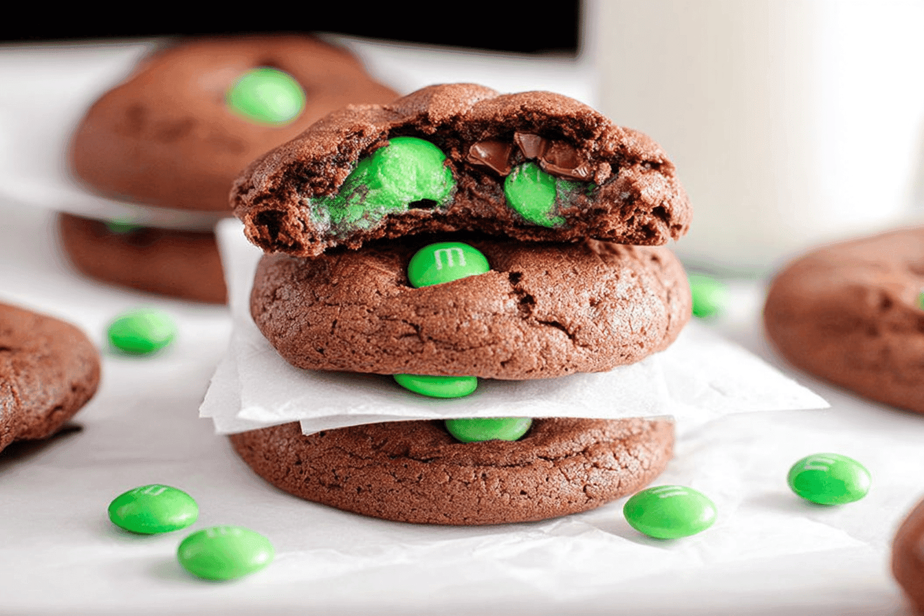 Mint M&M Brownie Cookies Recipe