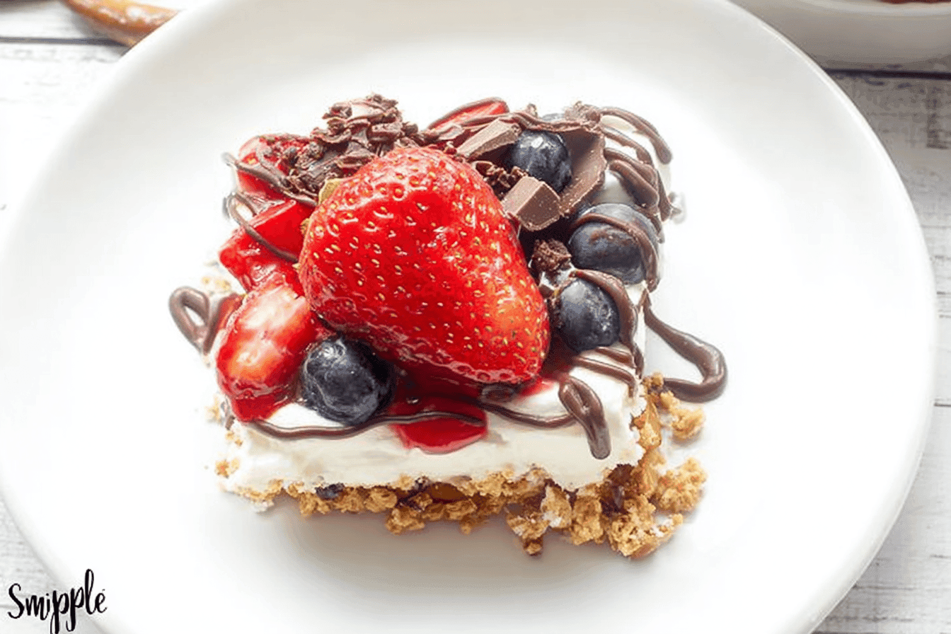 No-Bake Berry Cheesecake with Pretzel Crust