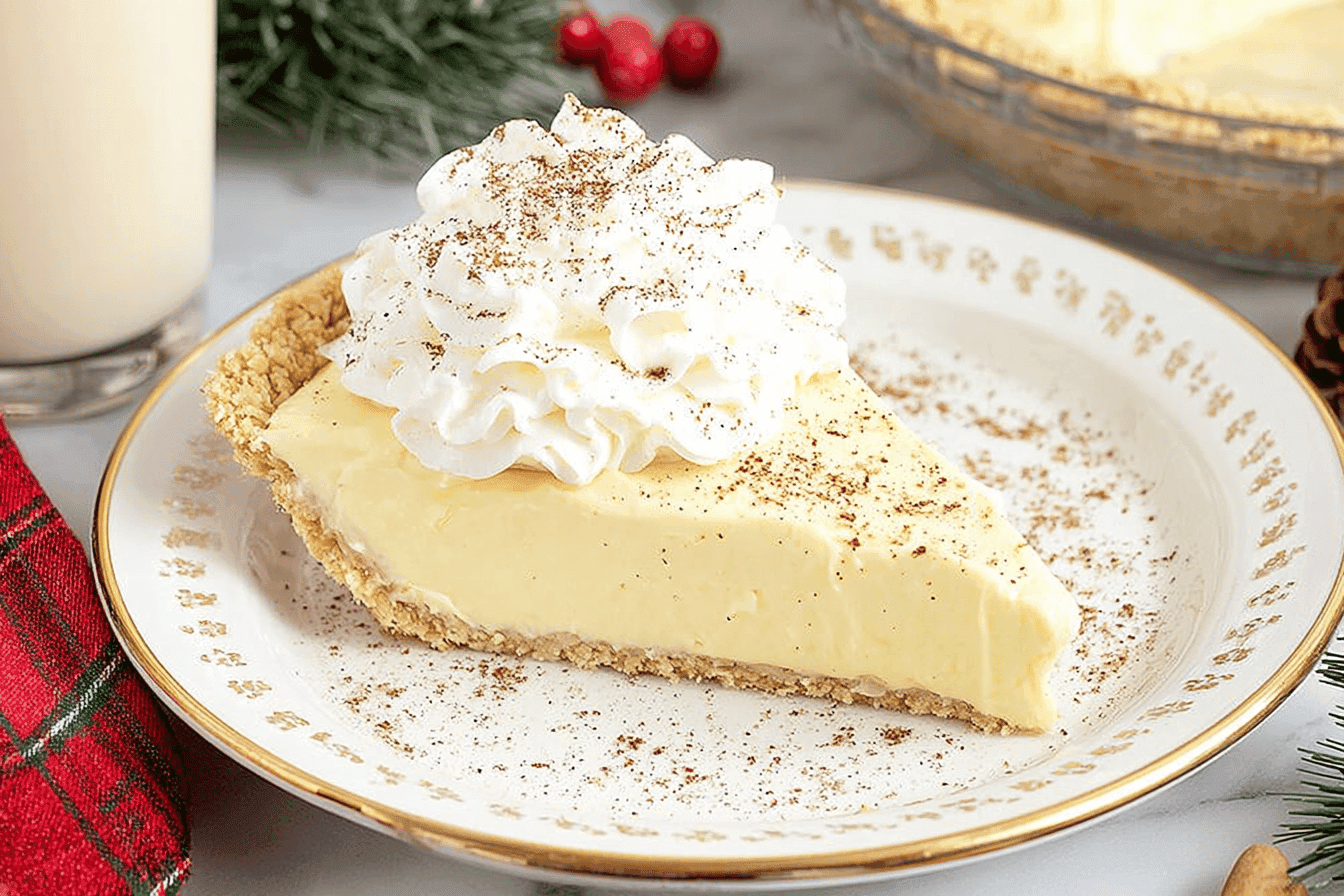 No-Bake Eggnog Pie Recipe for the Holidays