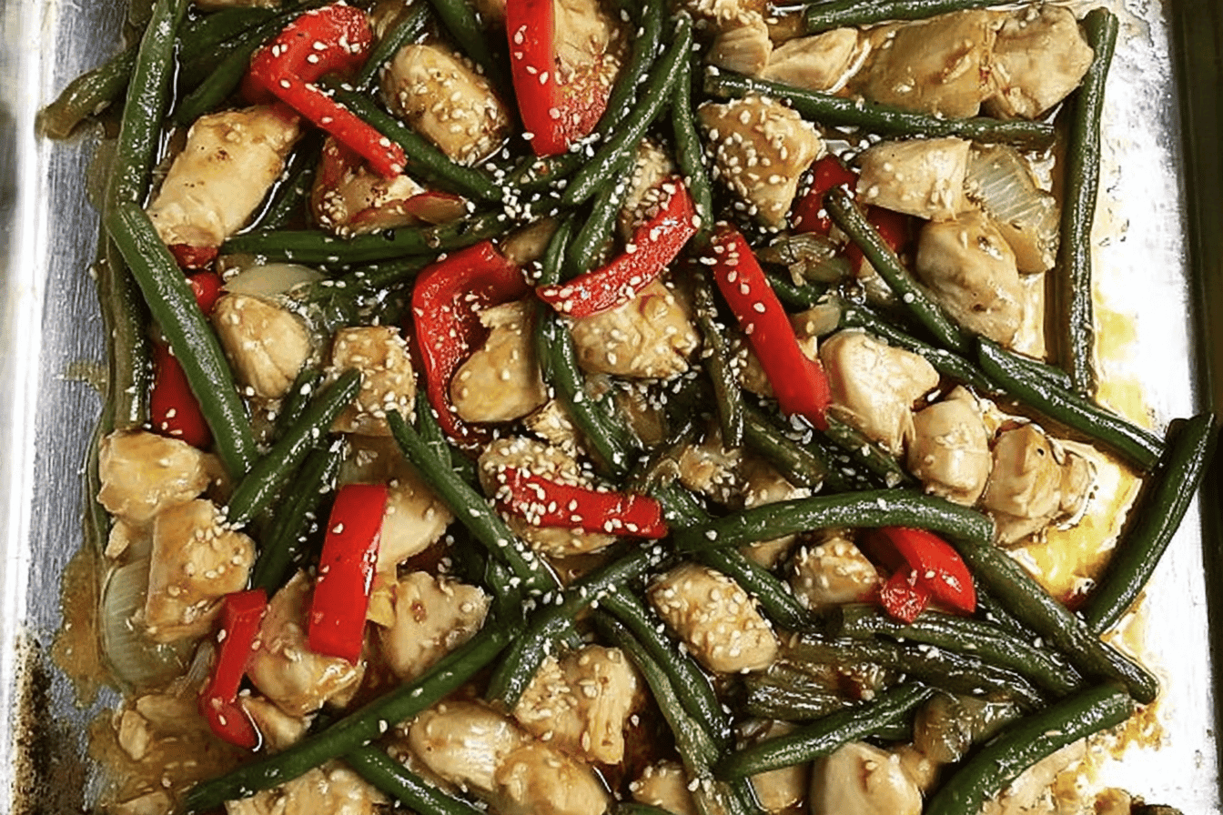 Sheet Pan Chinese Chicken with Green Beans Recipe