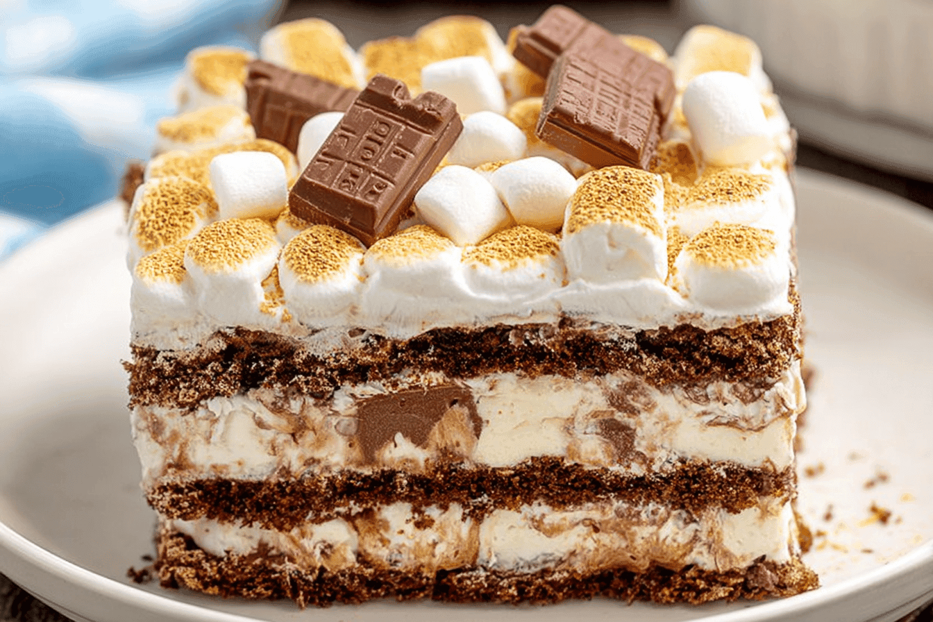 S'mores Ice Cream Sandwich Cake Recipe