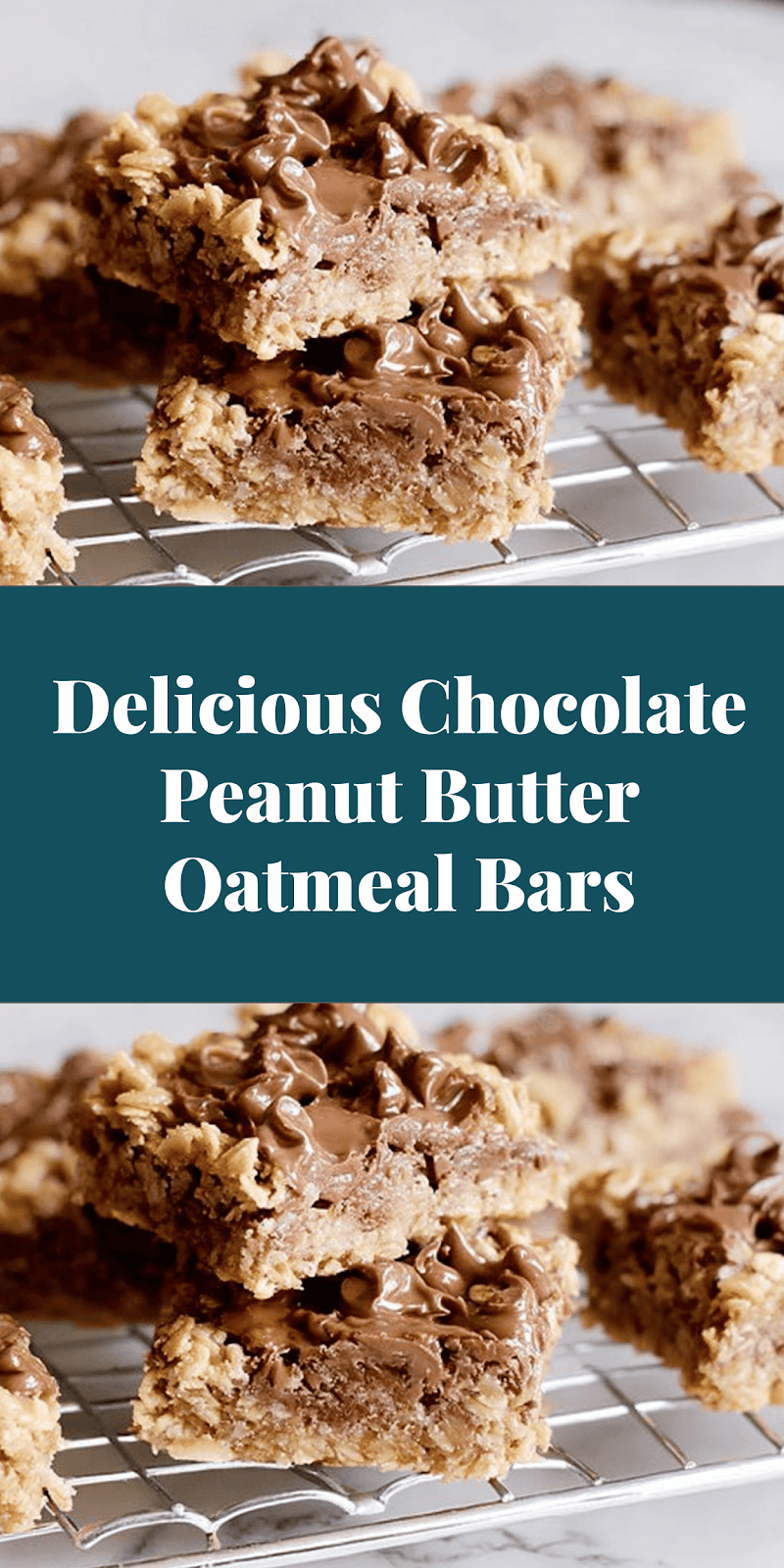 Delicious Chocolate Peanut Butter Oatmeal Bars