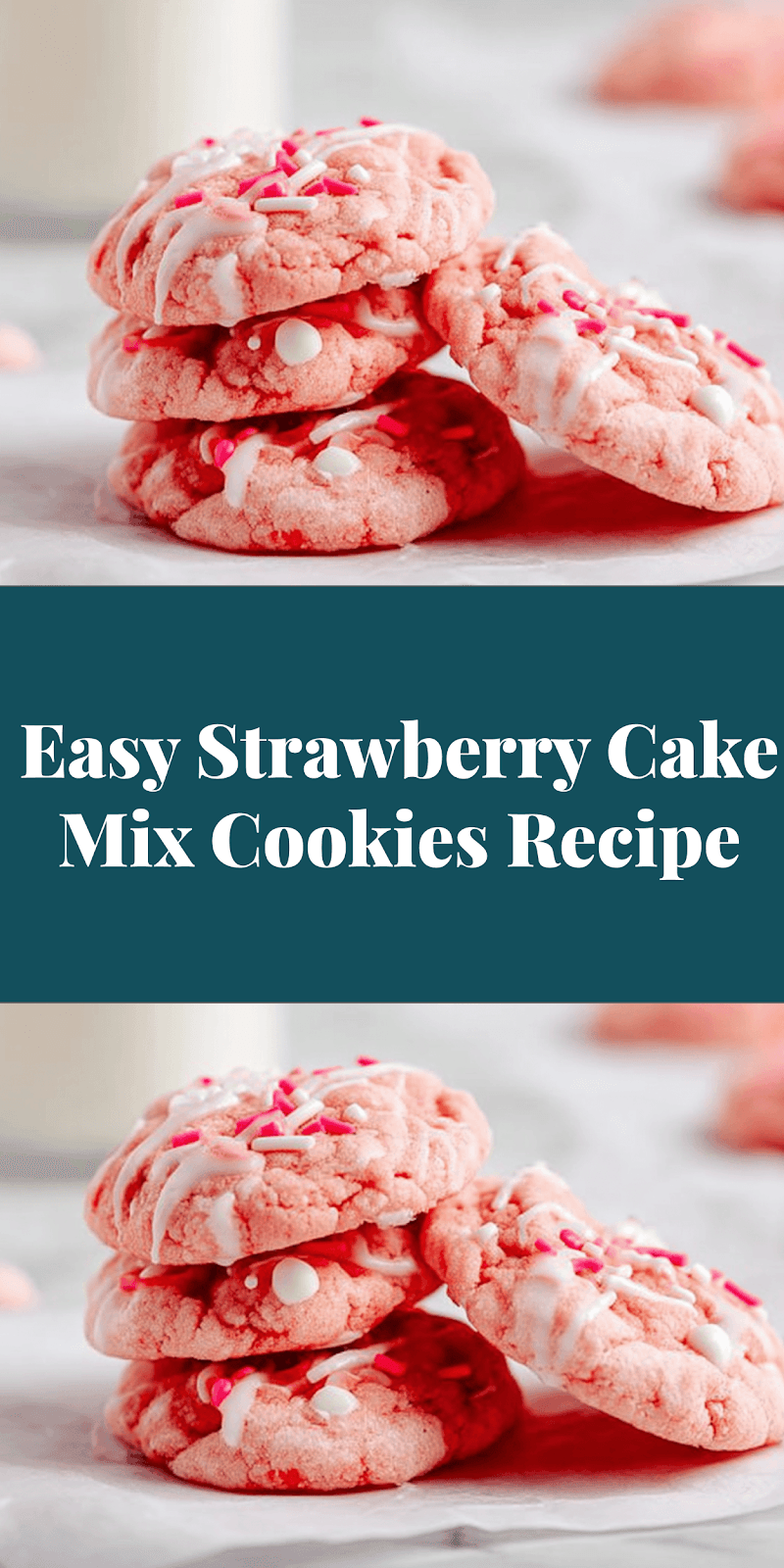 Easy Strawberry Cake Mix Cookies Recipe
