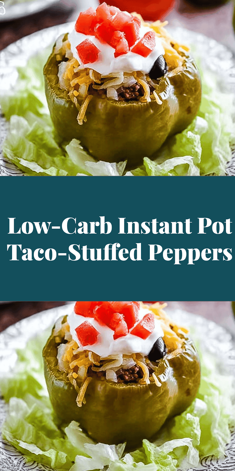 Low-Carb Instant Pot Taco-Stuffed Peppers