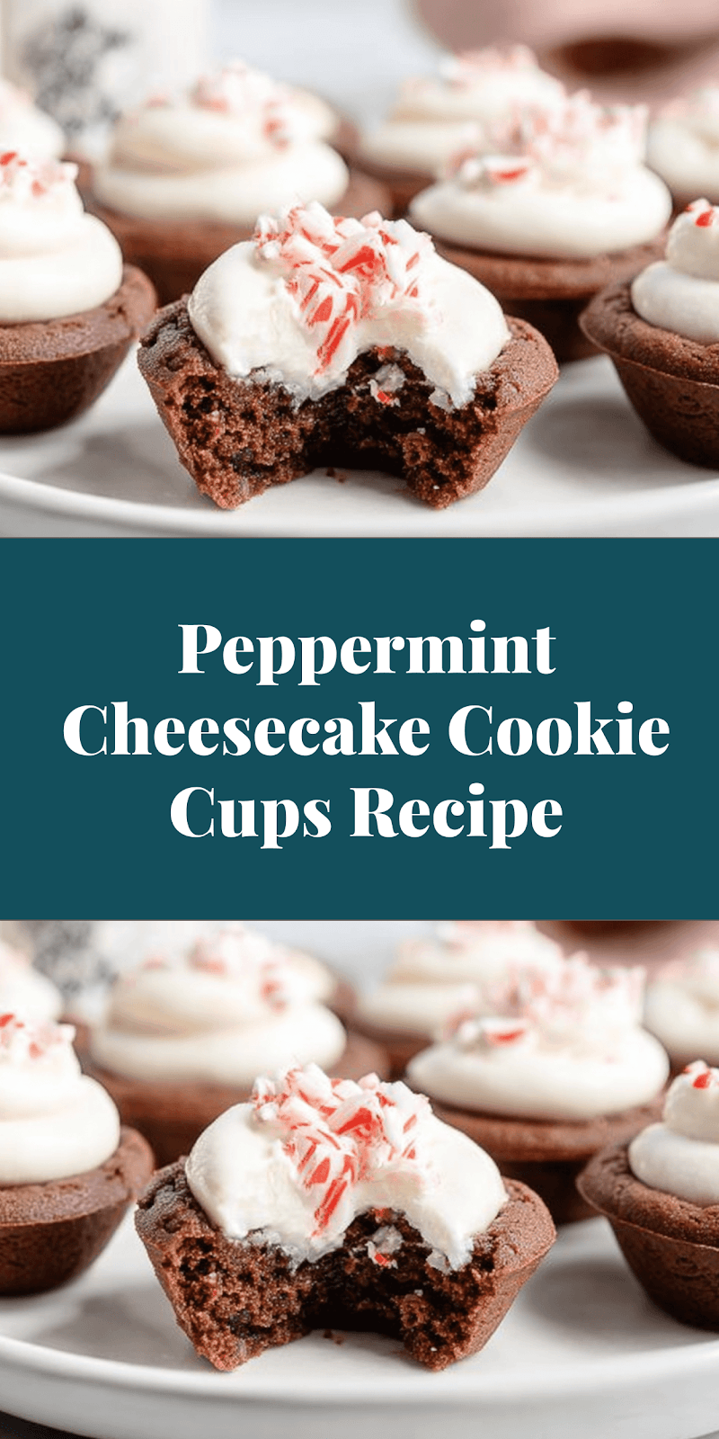 Peppermint Cheesecake Cookie Cups Recipe
