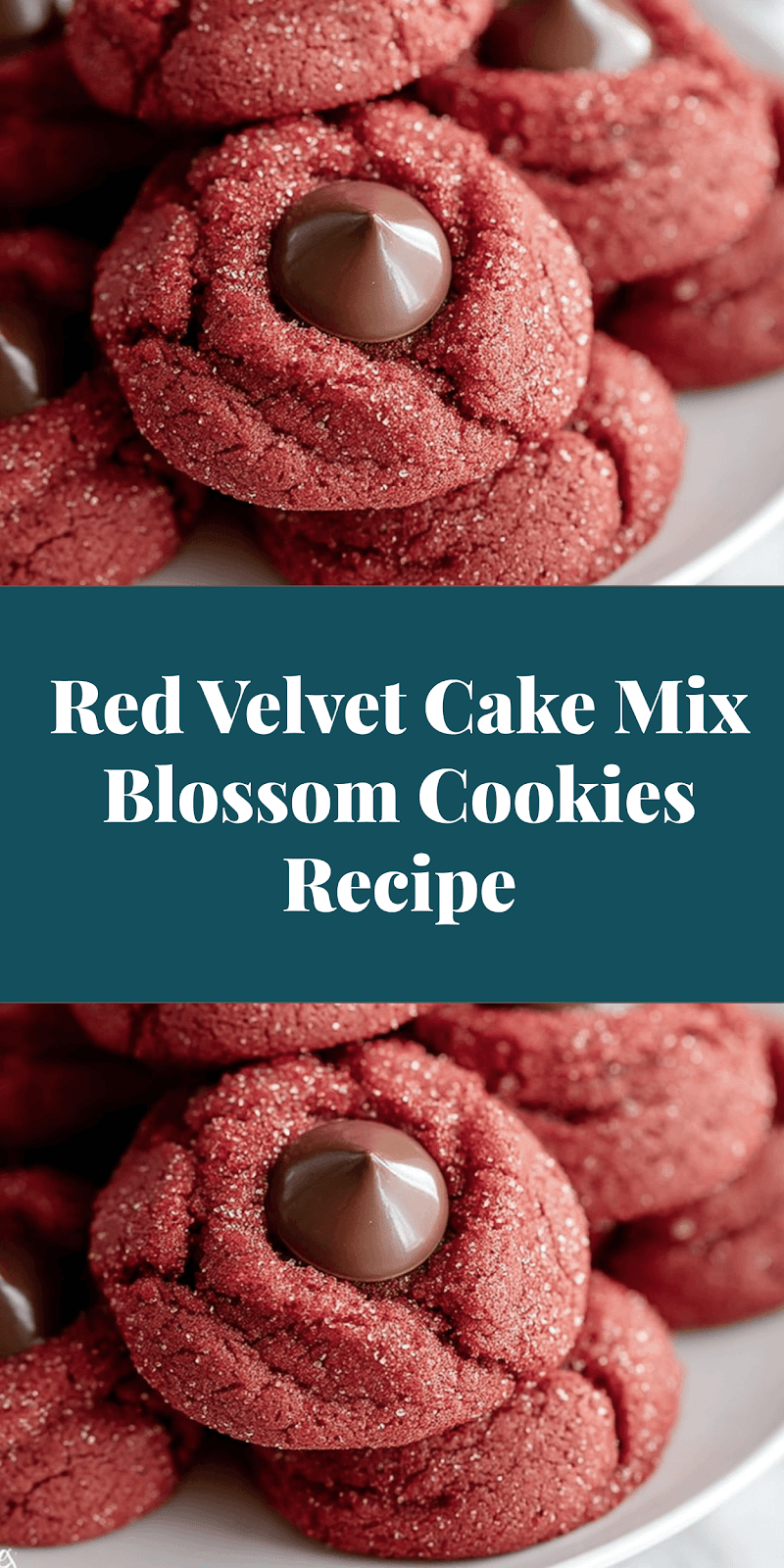 Red Velvet Cake Mix Blossom Cookies Recipe