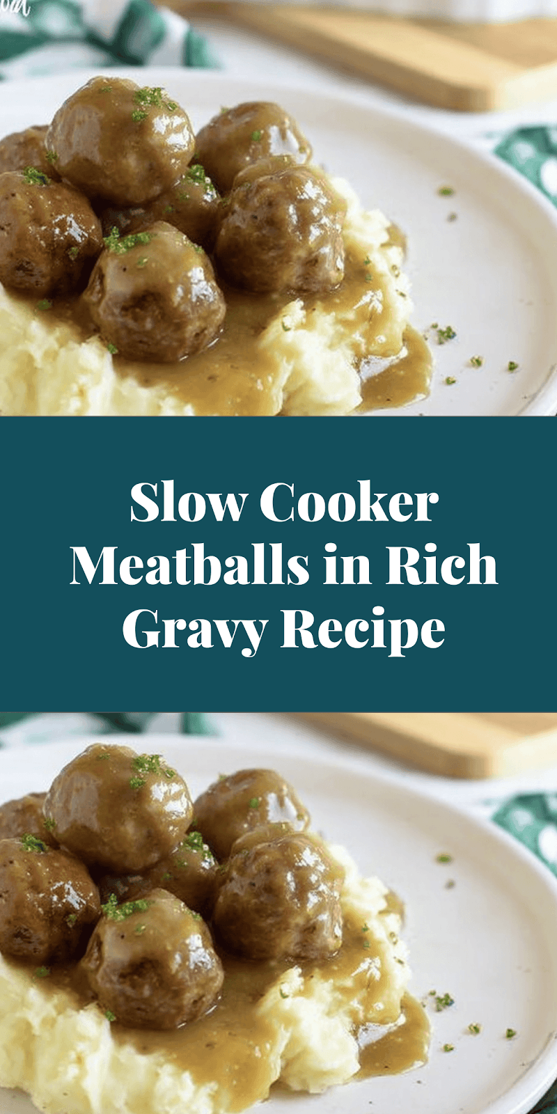 Slow Cooker Meatballs in Rich Gravy Recipe
