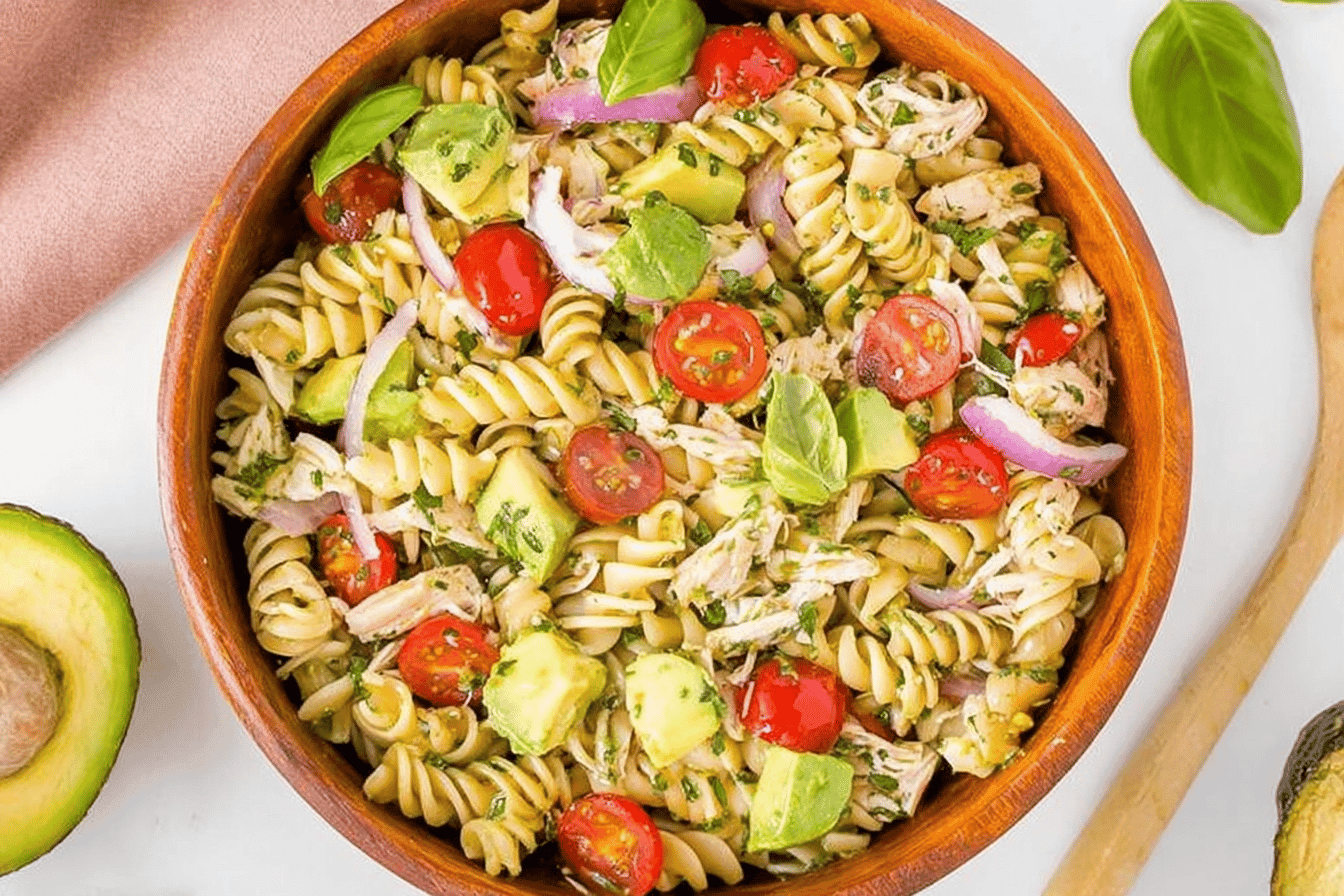Avocado Chicken Pasta Salad Recipe