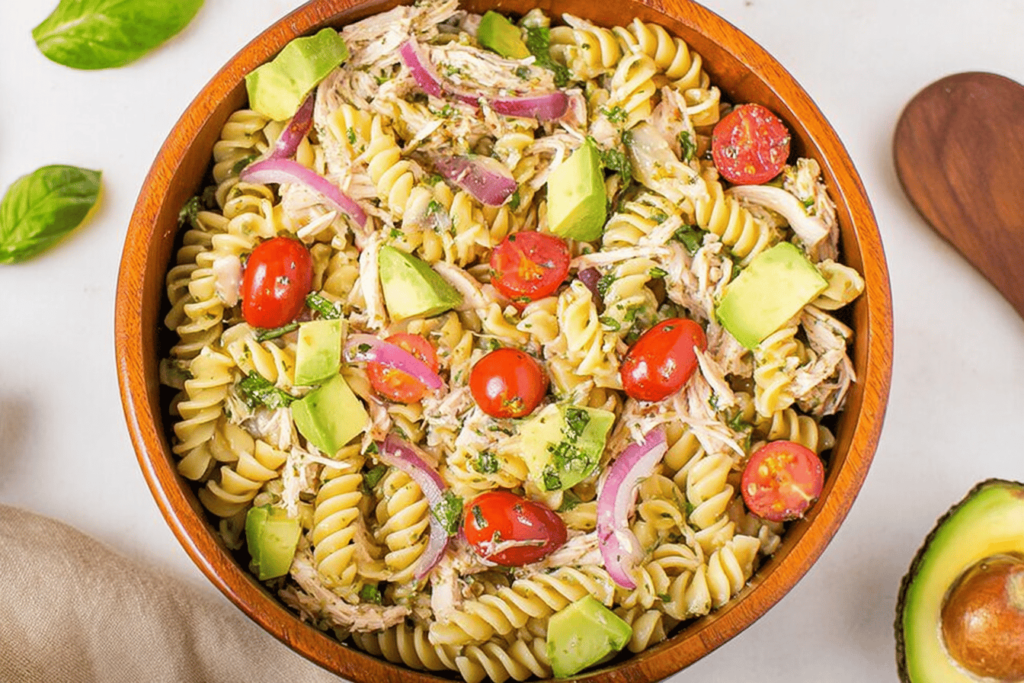 Avocado Chicken Pasta Salad Recipe