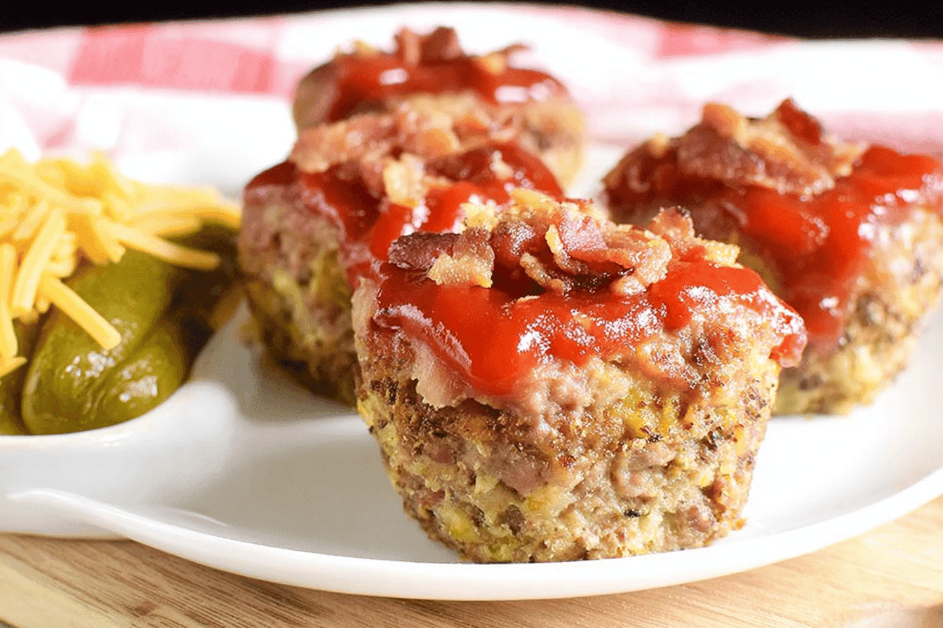 Bacon Cheeseburger Meatloaf Muffins Recipe