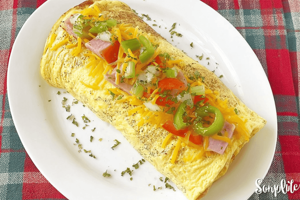 Baked Western Omelet Roll Recipe