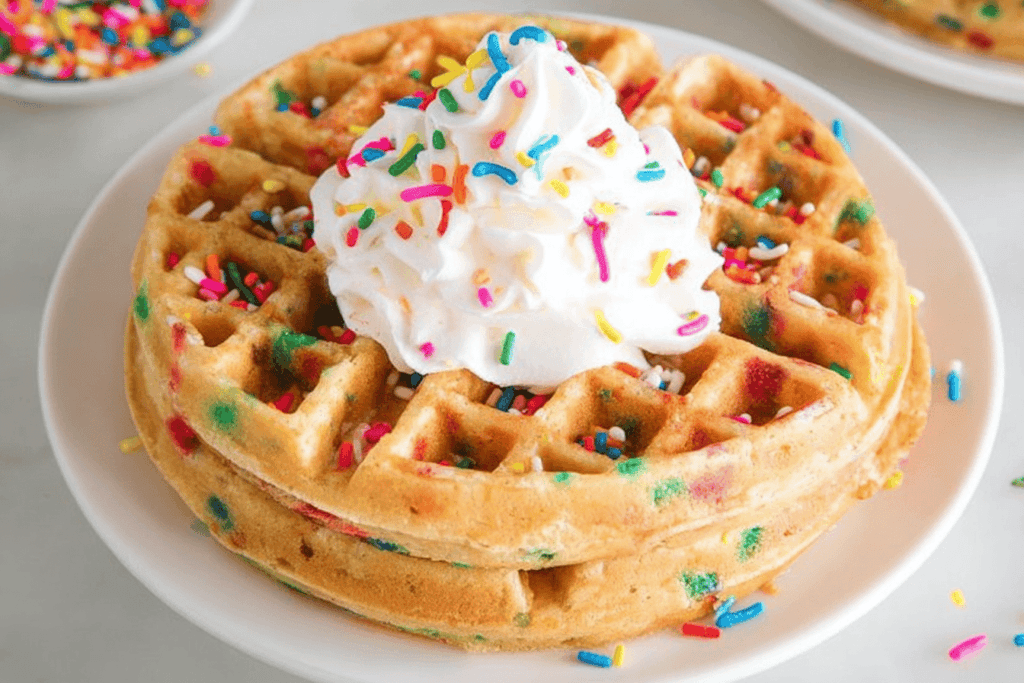 Birthday Cake Waffles for Sweet Celebrations
