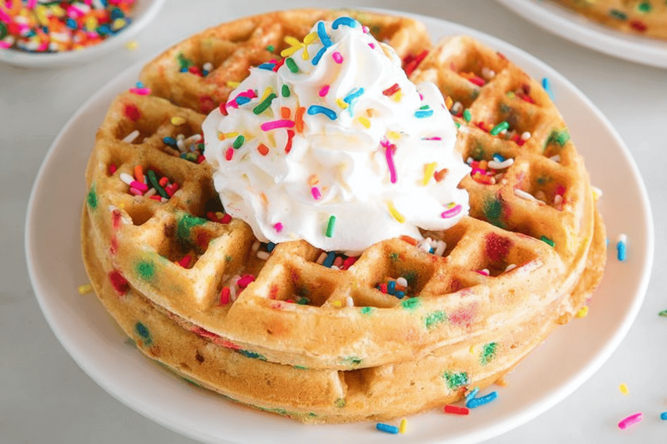 Birthday Cake Waffles for Sweet Celebrations