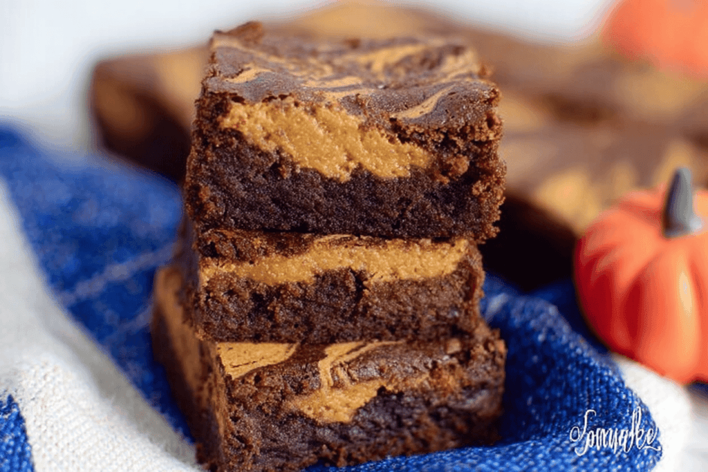 Chocolate Pumpkin Swirl Brownies Recipe Delight