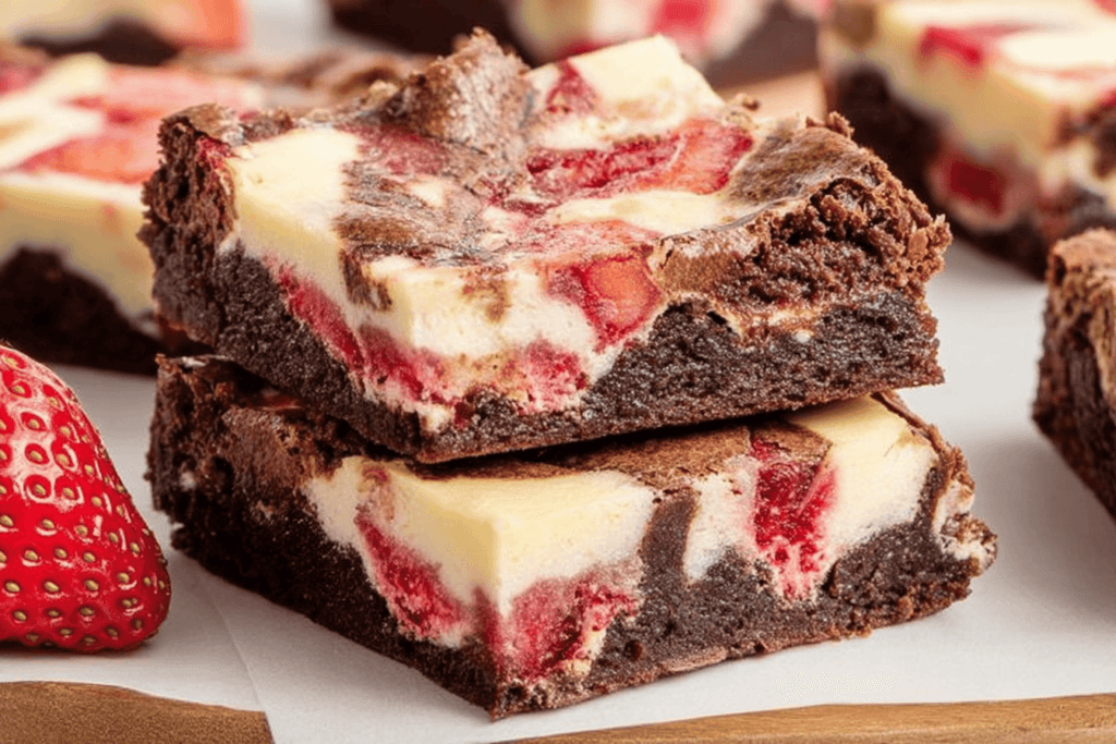 Decadent Strawberry Cheesecake Brownies Recipe