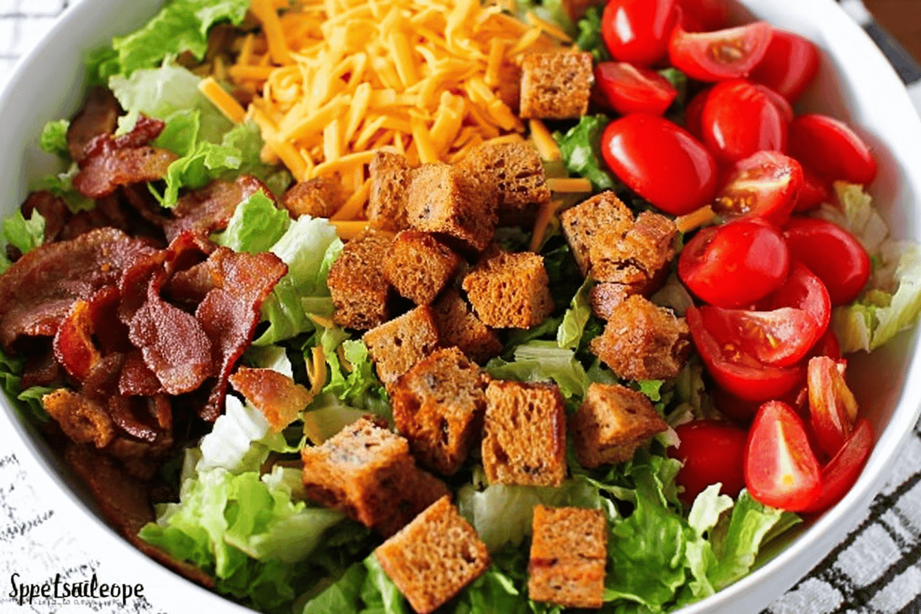 Delicious BLT Salad with Homemade Croutons