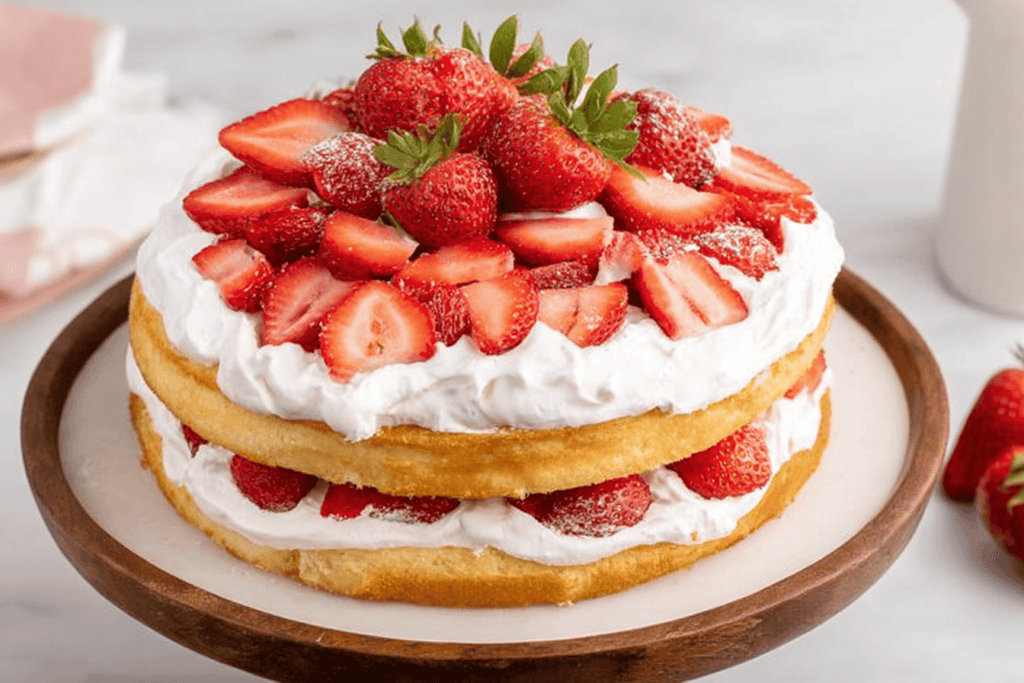 Delicious Strawberry Shortcake Layer Cake Recipe