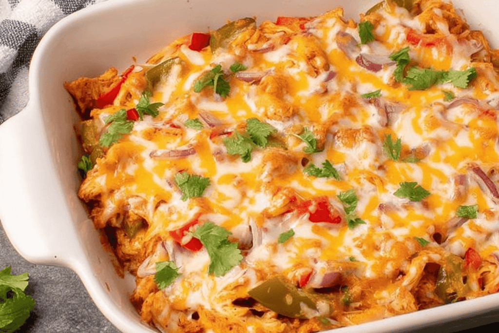 Easy Chicken Fajita Casserole Recipe