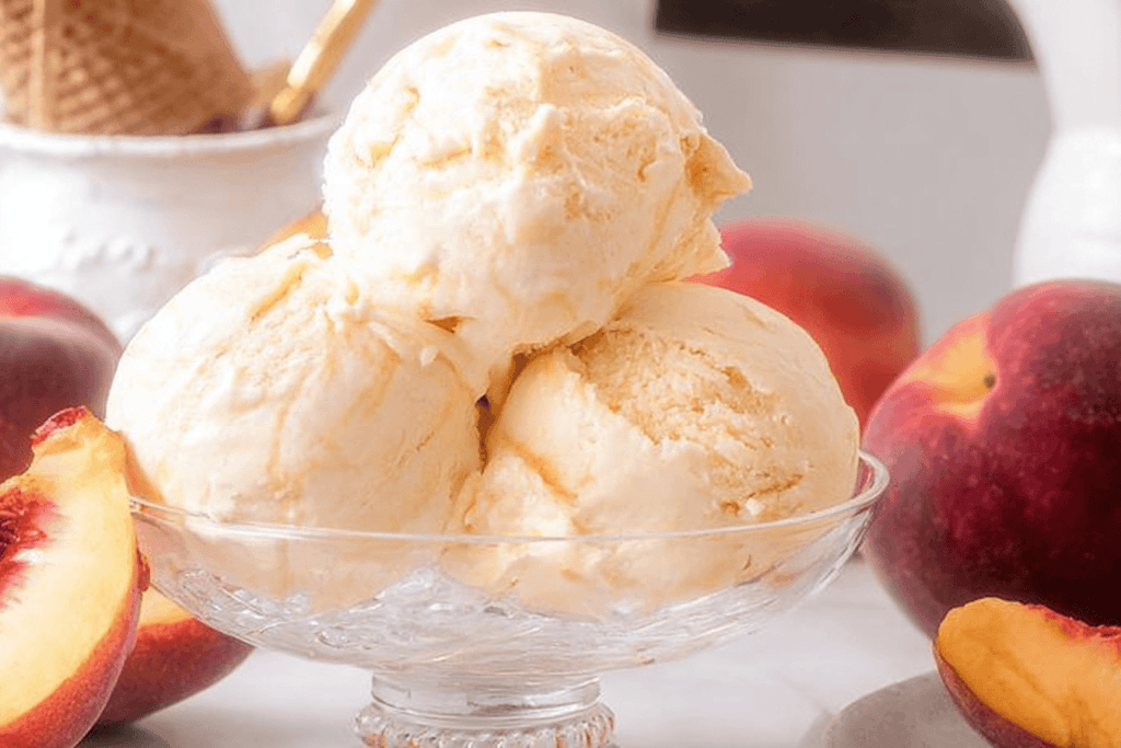 Easy Homemade Peach Ice Cream Recipe
