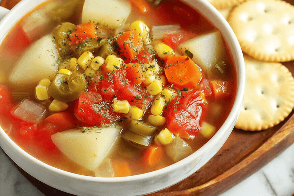 Easy Slow Cooker Vegetable Soup Recipe