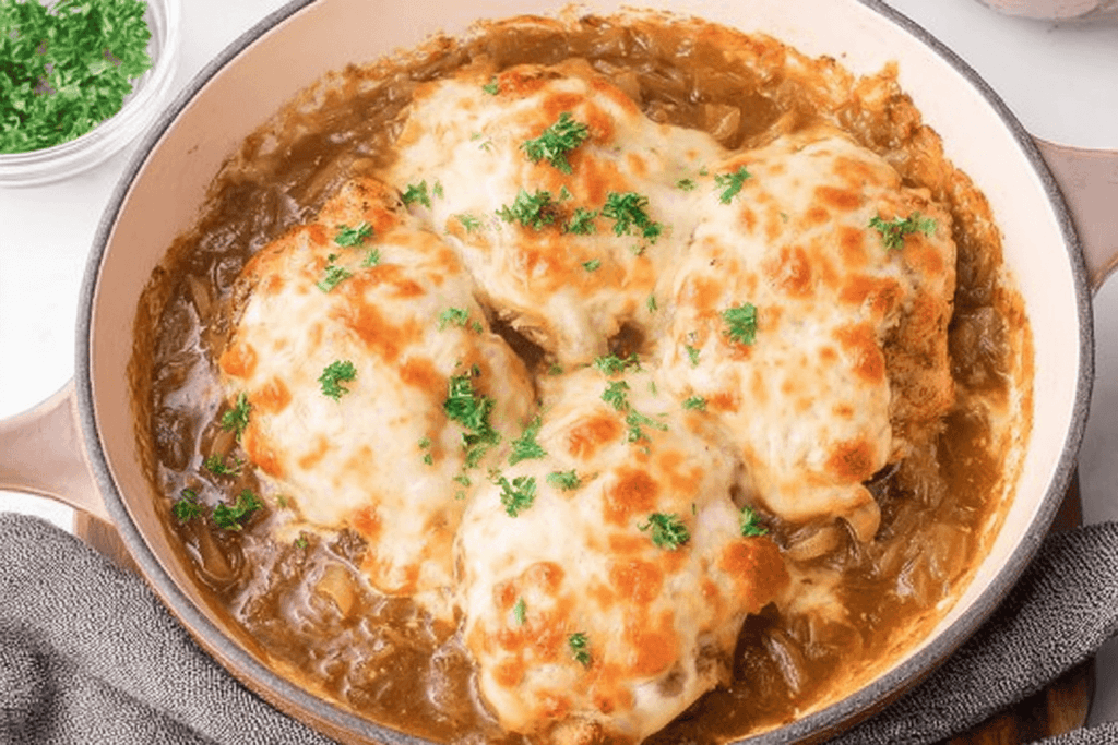 French Onion Chicken Bake Recipe Idea
