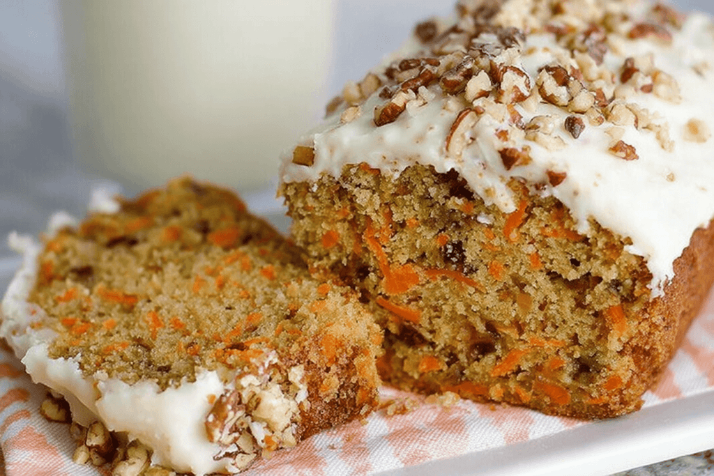 Frosted Carrot Cake Loaf Recipe