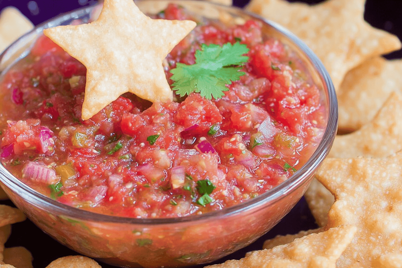 Homemade Salsa and Star Chips Recipe