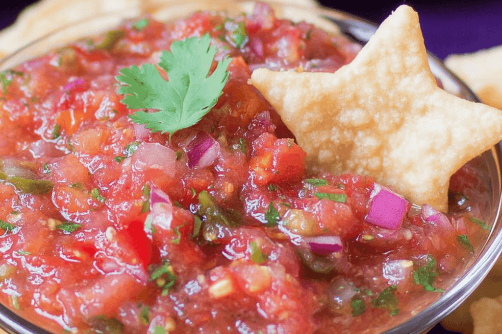Homemade Salsa and Star Chips Recipe