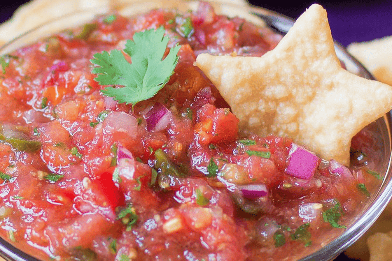 Homemade Salsa and Star Chips Recipe