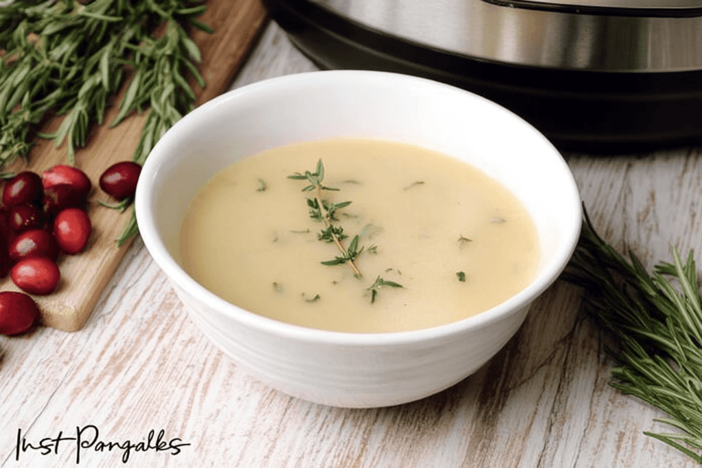 Instant Pot Herbed Turkey Gravy Recipe