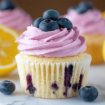 Lemon Cupcakes with Blueberry Buttercream Recipe