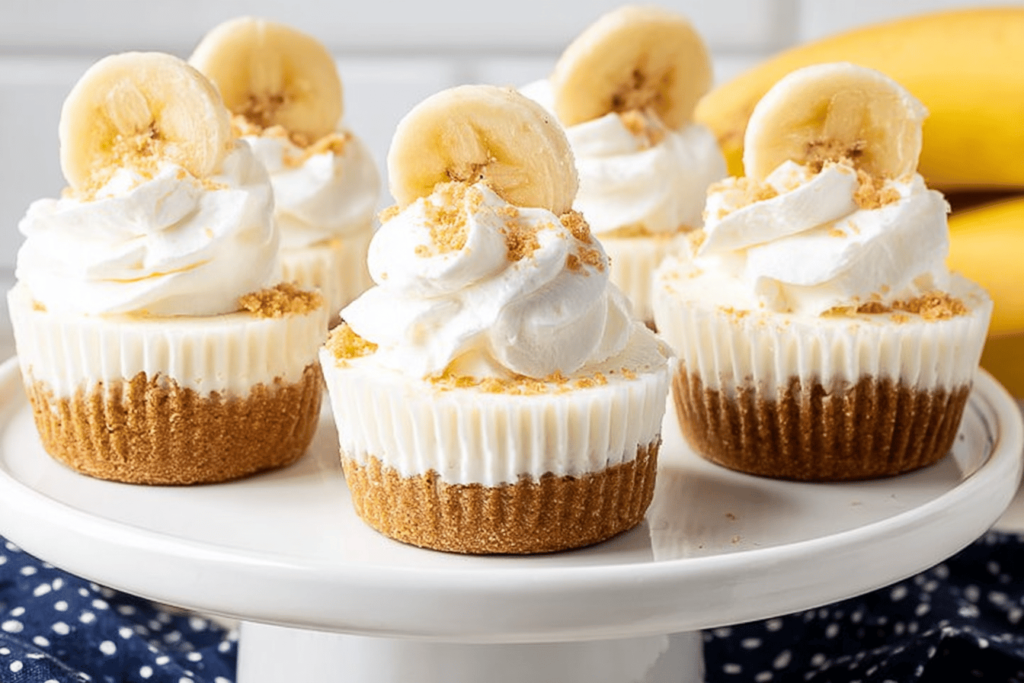 Mini No-Bake Banana Cheesecakes Recipe