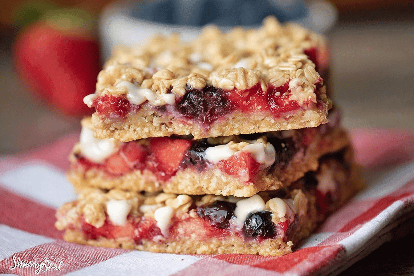 Mixed Berry Oatmeal Bars Recipe Easy Delight