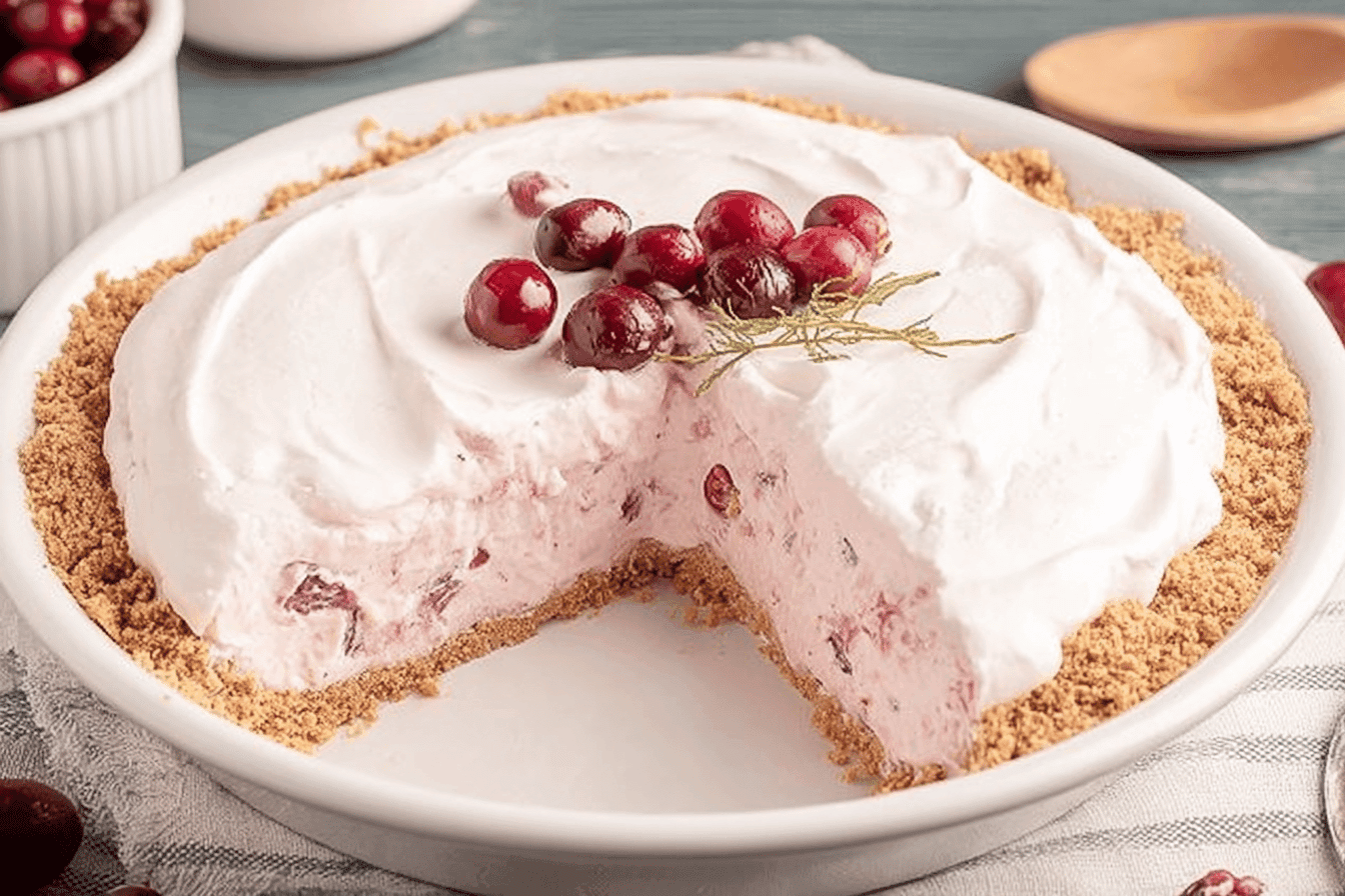 No-Bake Cranberry Cream Pie Recipe