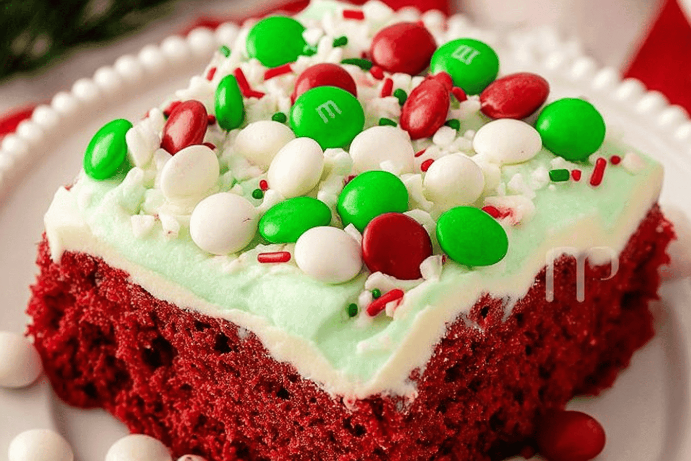 Red Velvet Christmas Poke Cake Recipe