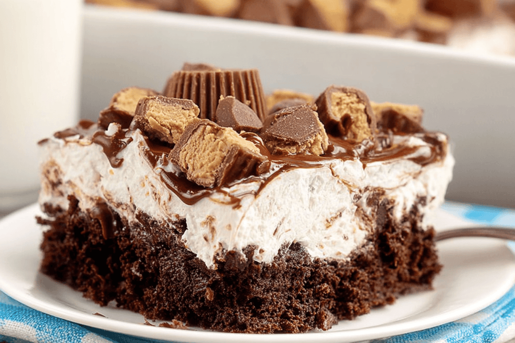 Reese's Poke Cake Recipe Delight