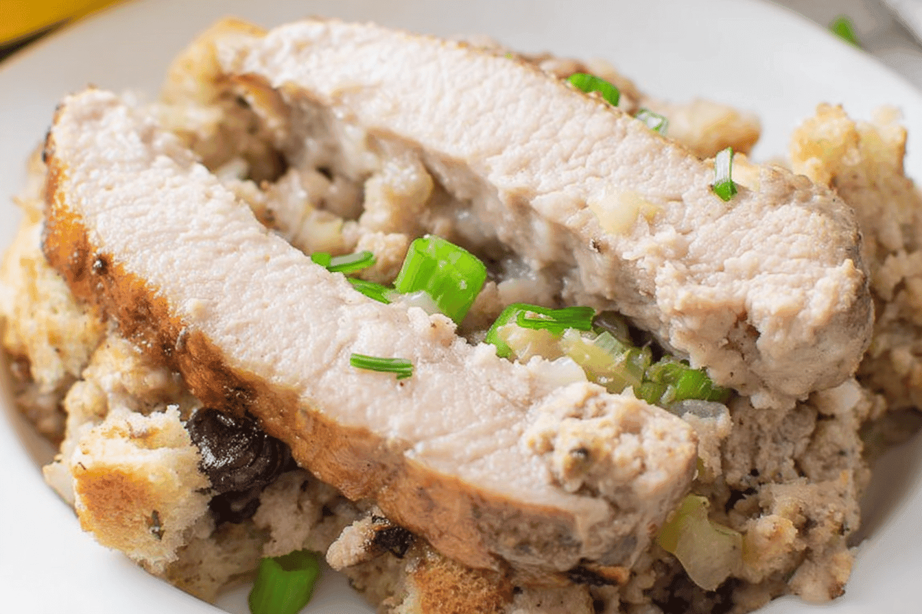 Savory Pork Chops with Stuffing Bake Recipe