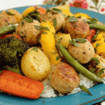 Sheet Pan Chicken and Sausage with Roasted Vegetables