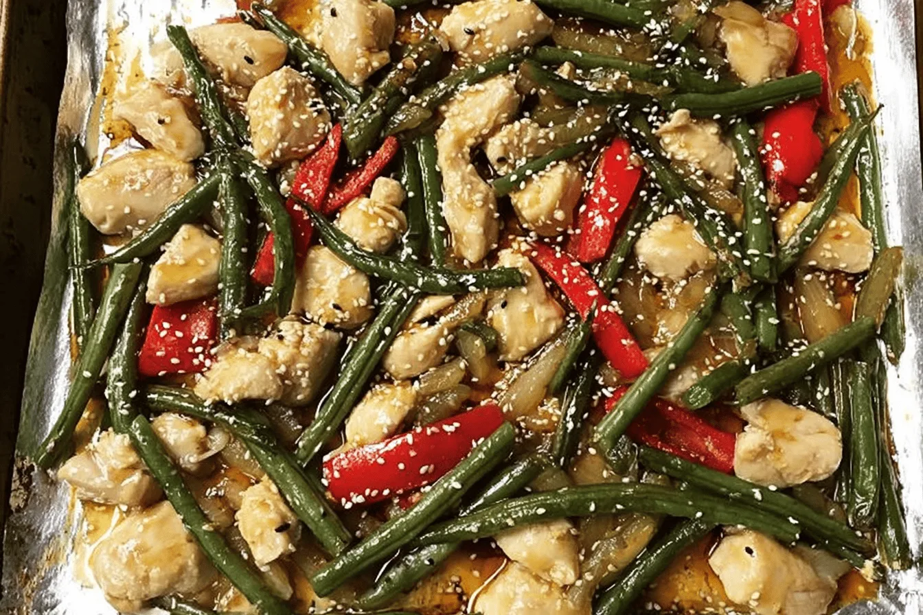 Sheet Pan Chinese Chicken with Green Beans Recipe