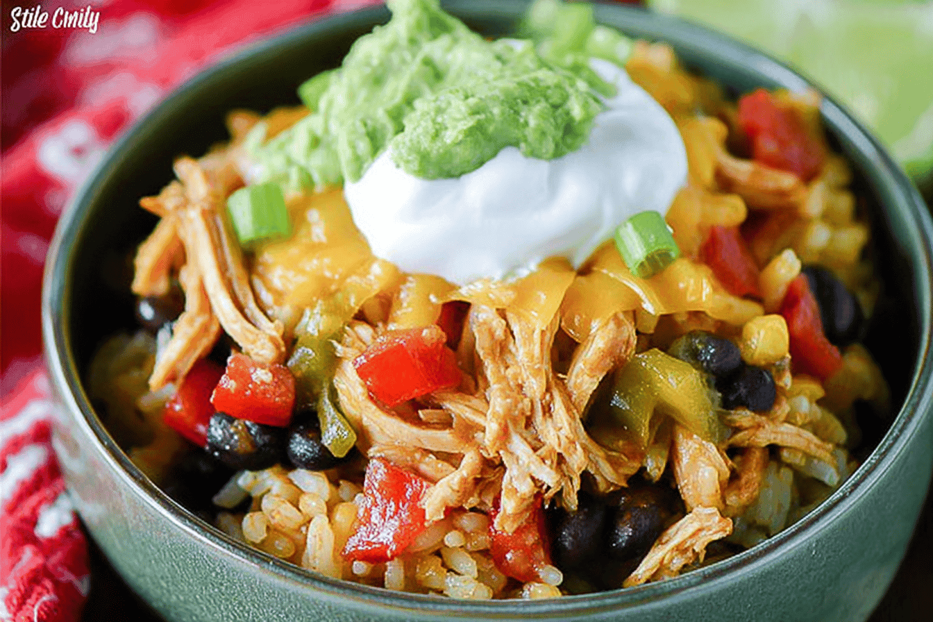 Slow Cooker Chicken Burrito Bowl Recipe